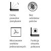 Kosz z pedałem prostokątny 50L stal nierdzewna matowa